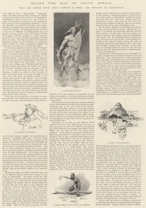 Rond de Kaart van Zuid-Afrika door Charles Auguste Loye
